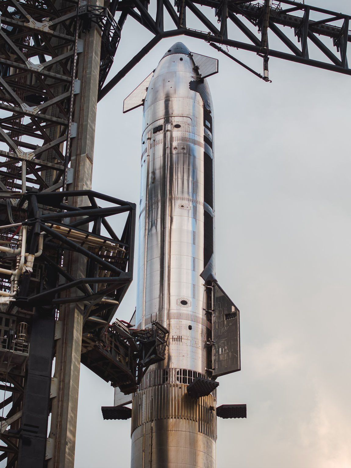 The countdown is getting real. Starship is standing tall on the