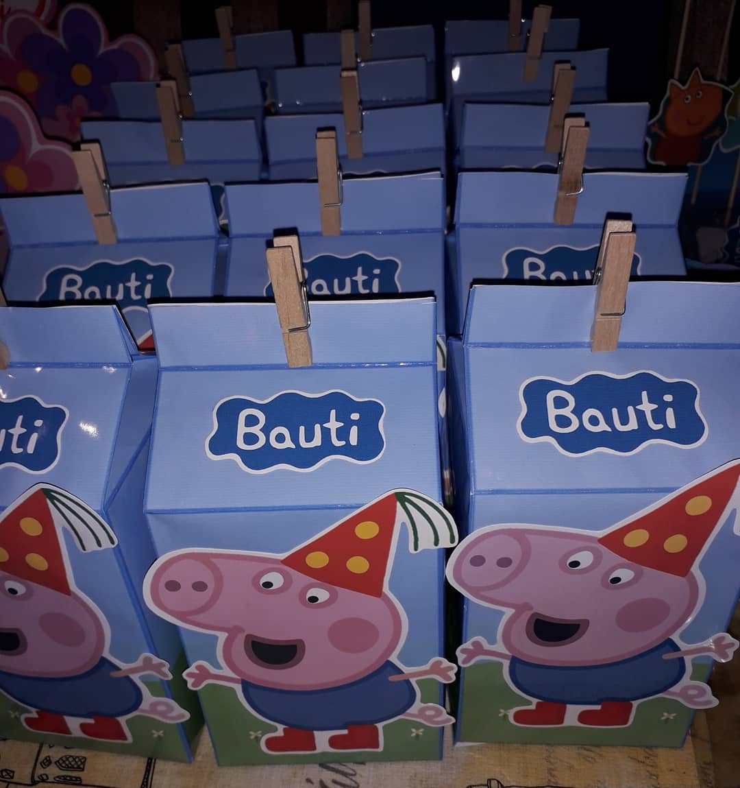 Diseño M&E - Cajitas Milk Box cumple Peppa y George Pig 🤩...