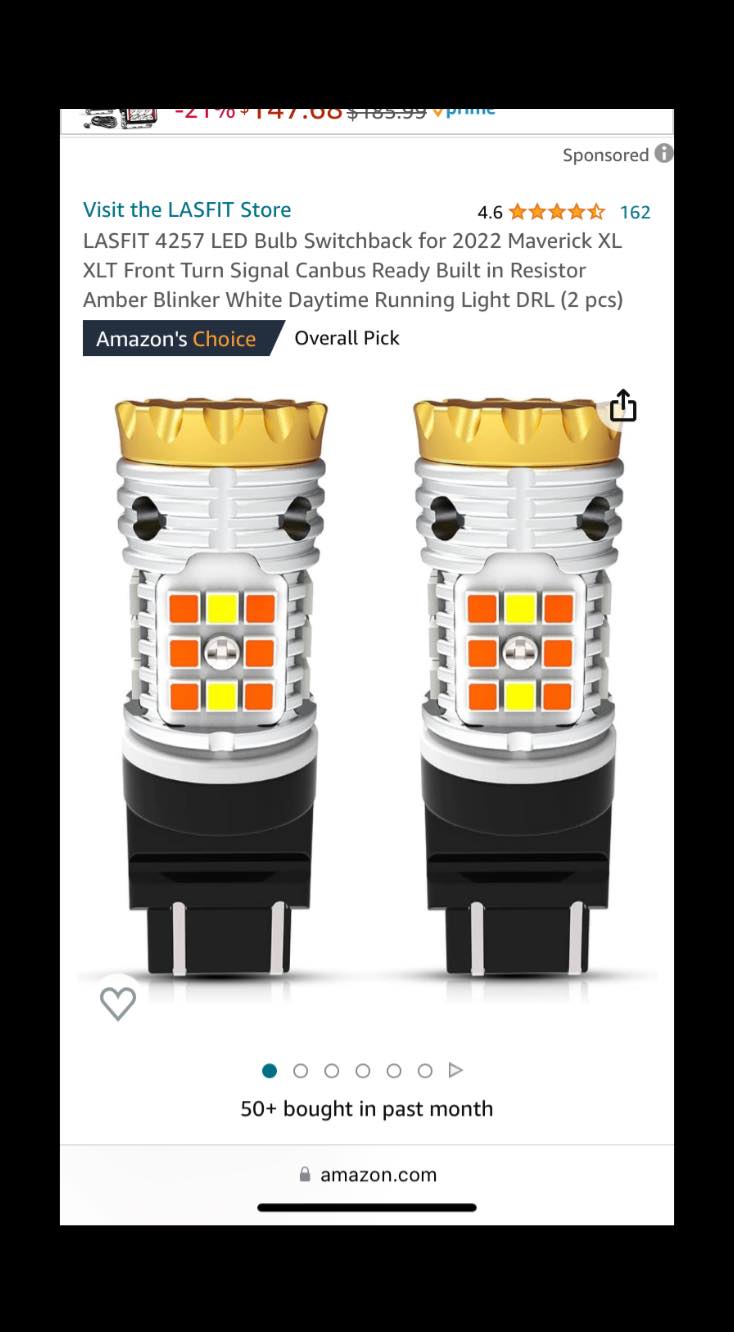 Maxxima M34260Y Amber 2 Round LED Clearance Marker Light
