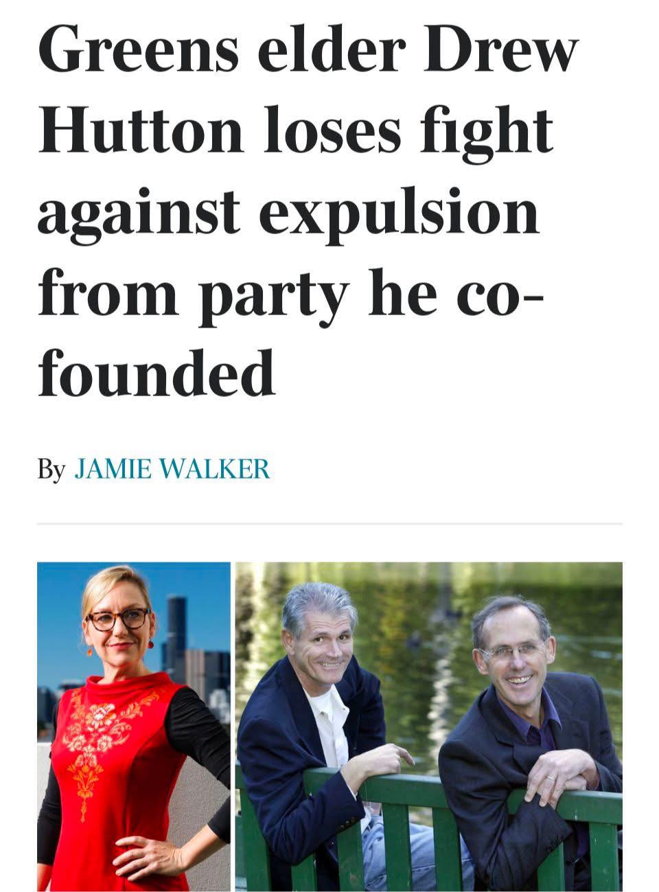 United - The “old man” of the Australian Greens, Drew Hutton, has ...