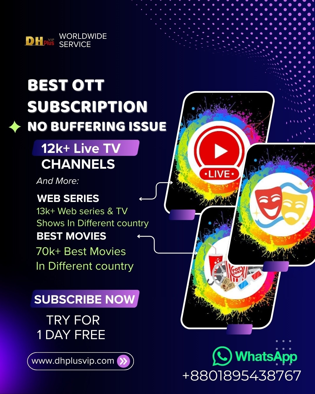 Dh - 📺Best OTT subscription 🎉 reseller panel available 💸 🎉All sports ...