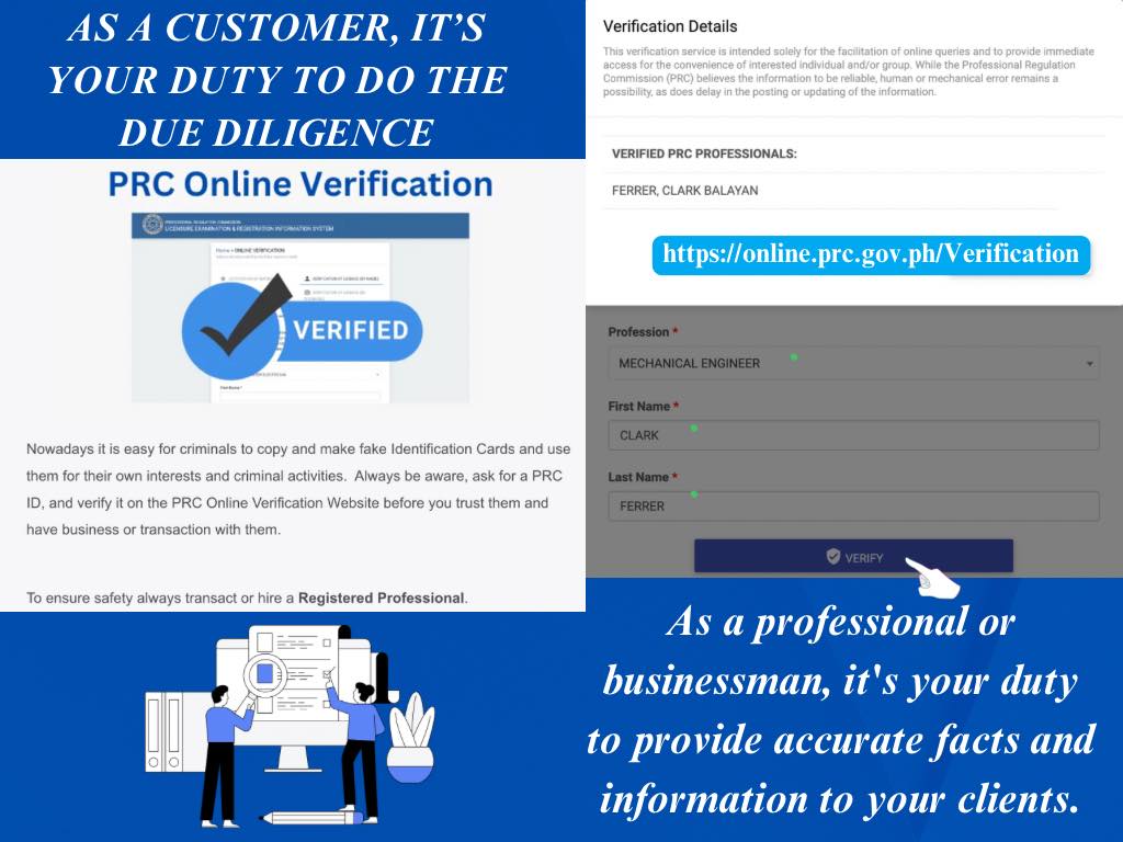 Mr. Contractor - Verify the authenticity of PRC License of...