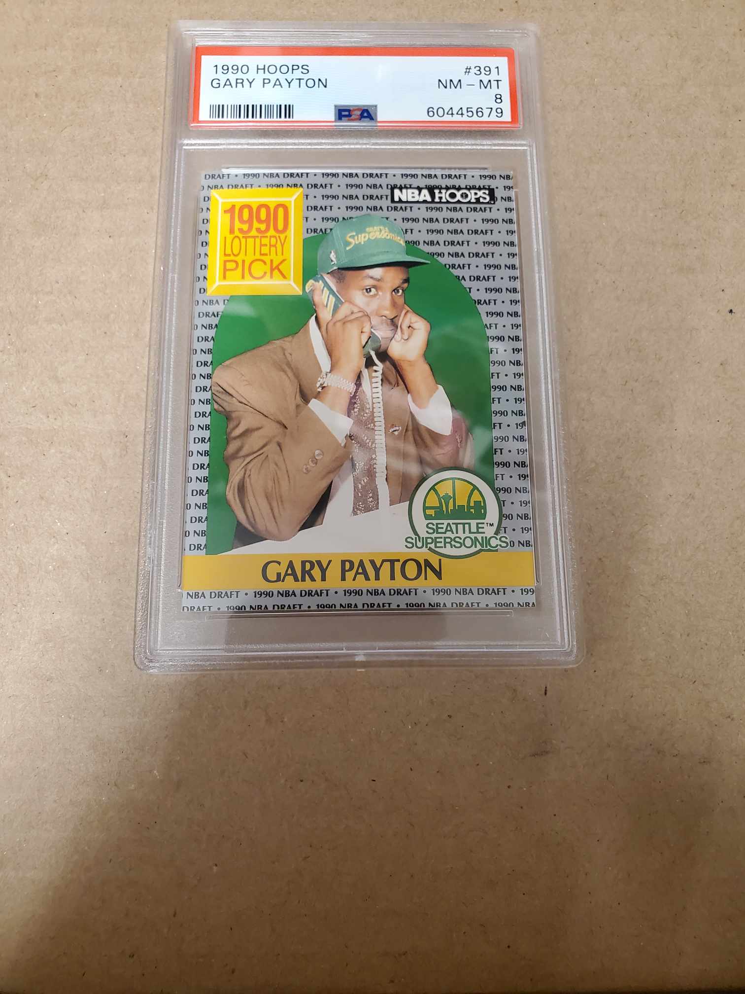 Gary Payton rookie card auction at Jim and Steve