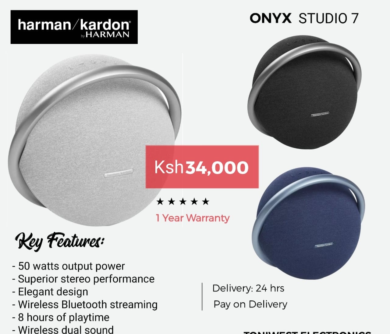 Harman kardon onyx studio 3 genuine speaker www.skyelectronics.lk