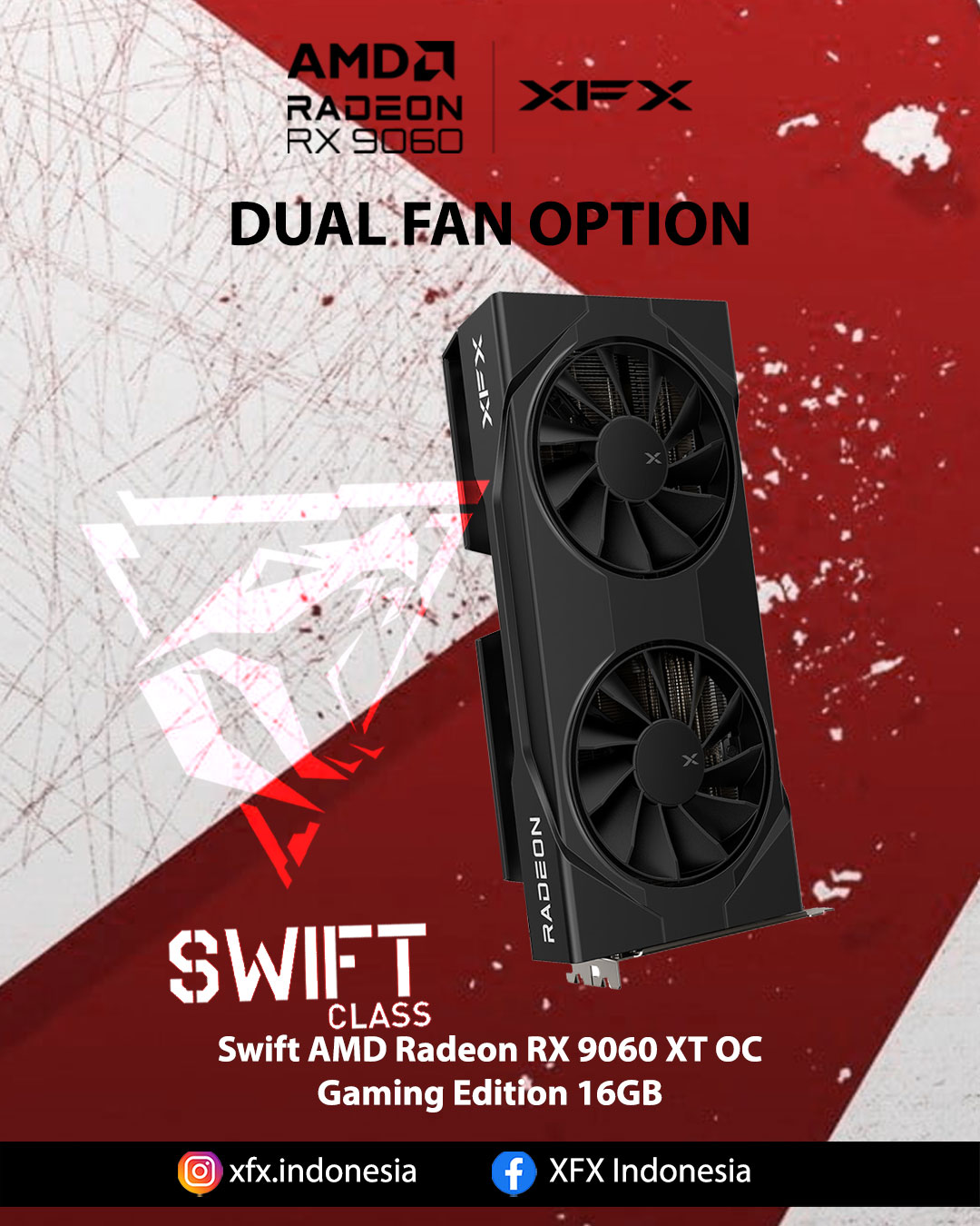 XFX - XFX Swift Class AMD Radeon RX 9060 XT OC Gaming Edition 16GB siap ...