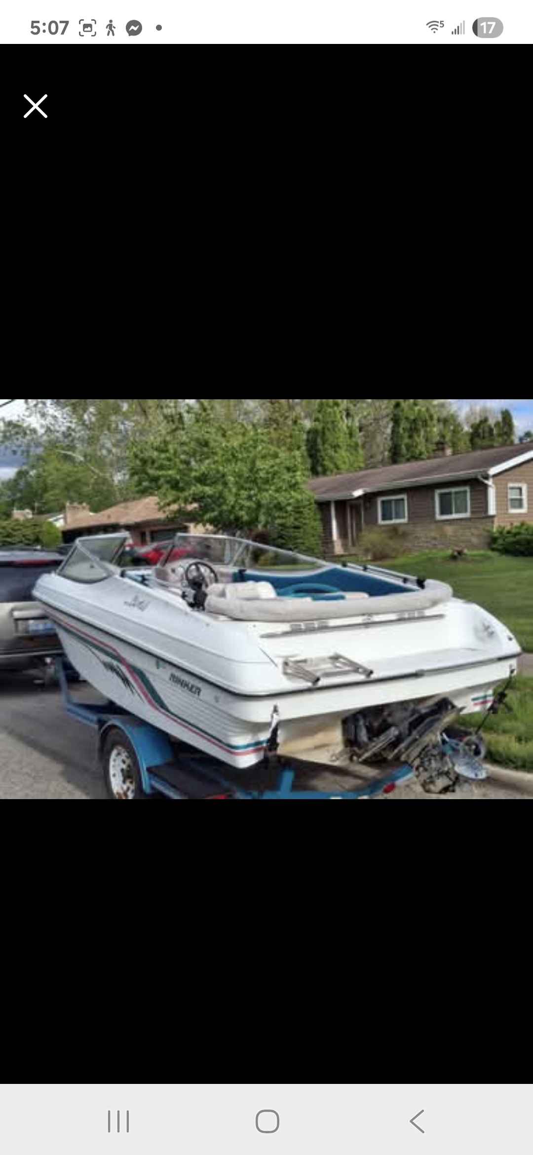 1994 Rinker 19ft 190 open bow speedboat