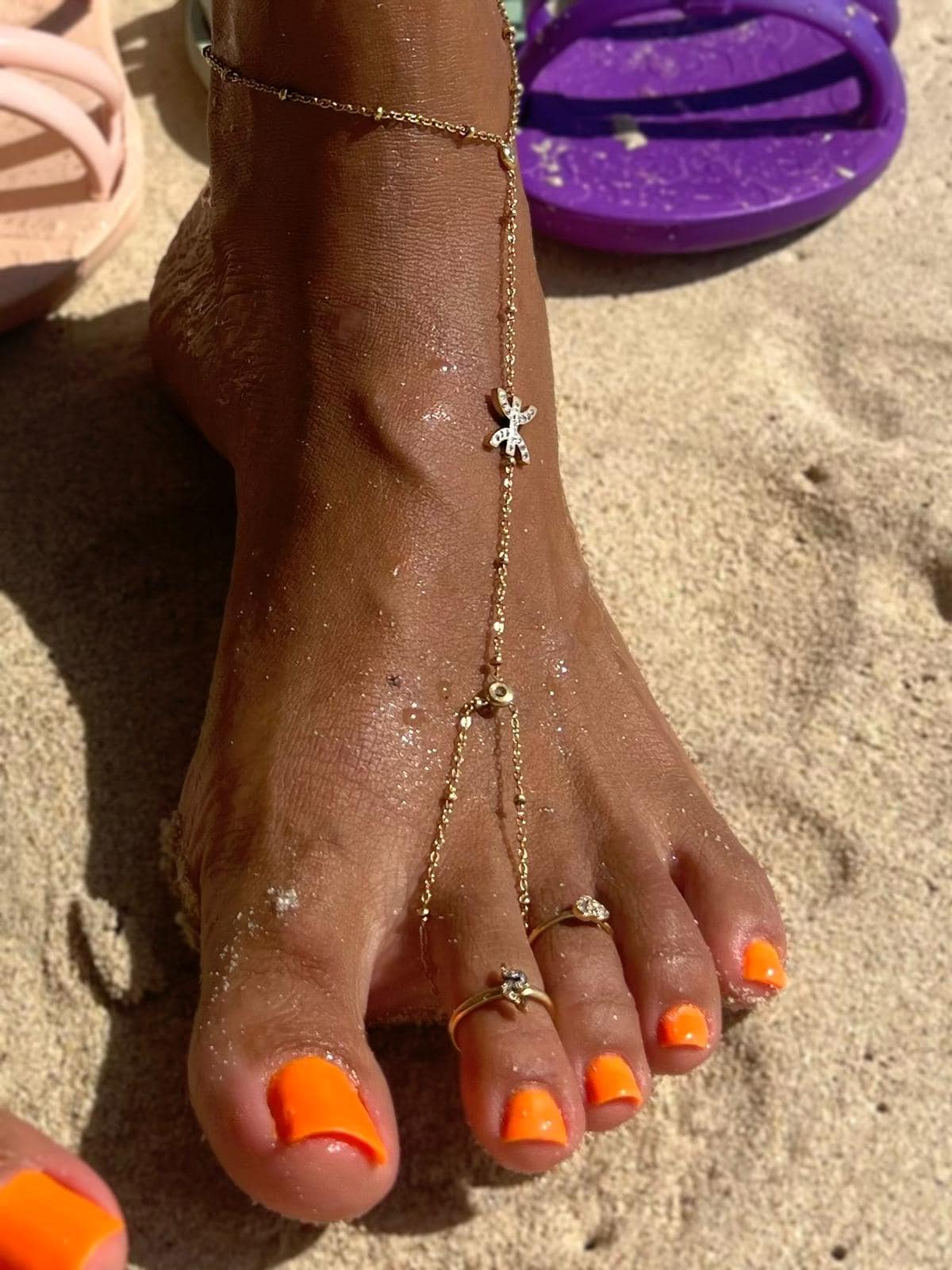 Incaton Lot De 3 Bagues D'Orteil Réglables Pour Femme - Anneaux De Pied Bijoux D'Été Plage Avec Alphabet A D K