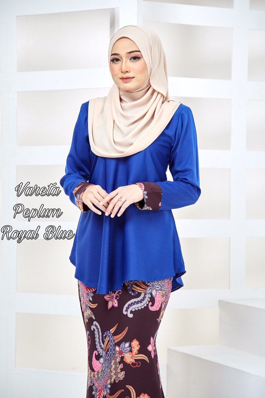 Vareta Peplum Bercorak Kain Batik Mek Suraya Collections Facebook