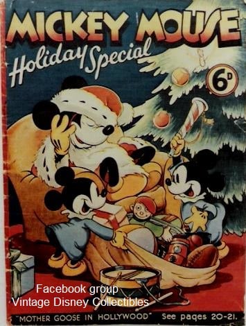 Vintage 1938 Mickey Mouse holiday magazine from Willbanks Publications