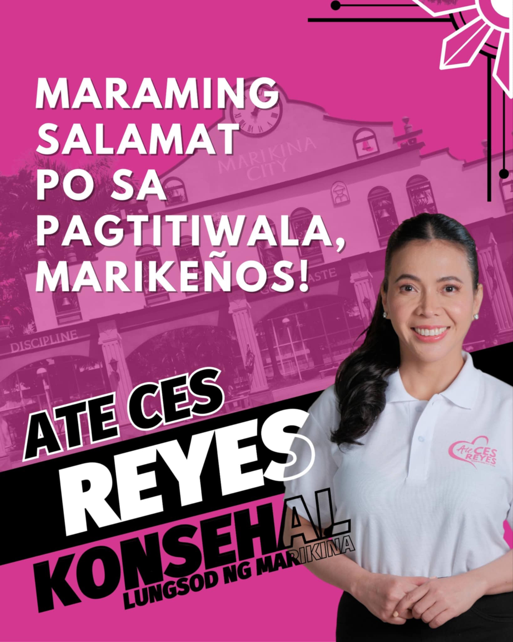 Celeste - Mga minamahal kong Marikeño, Una sa lahat, taos-puso akong ...