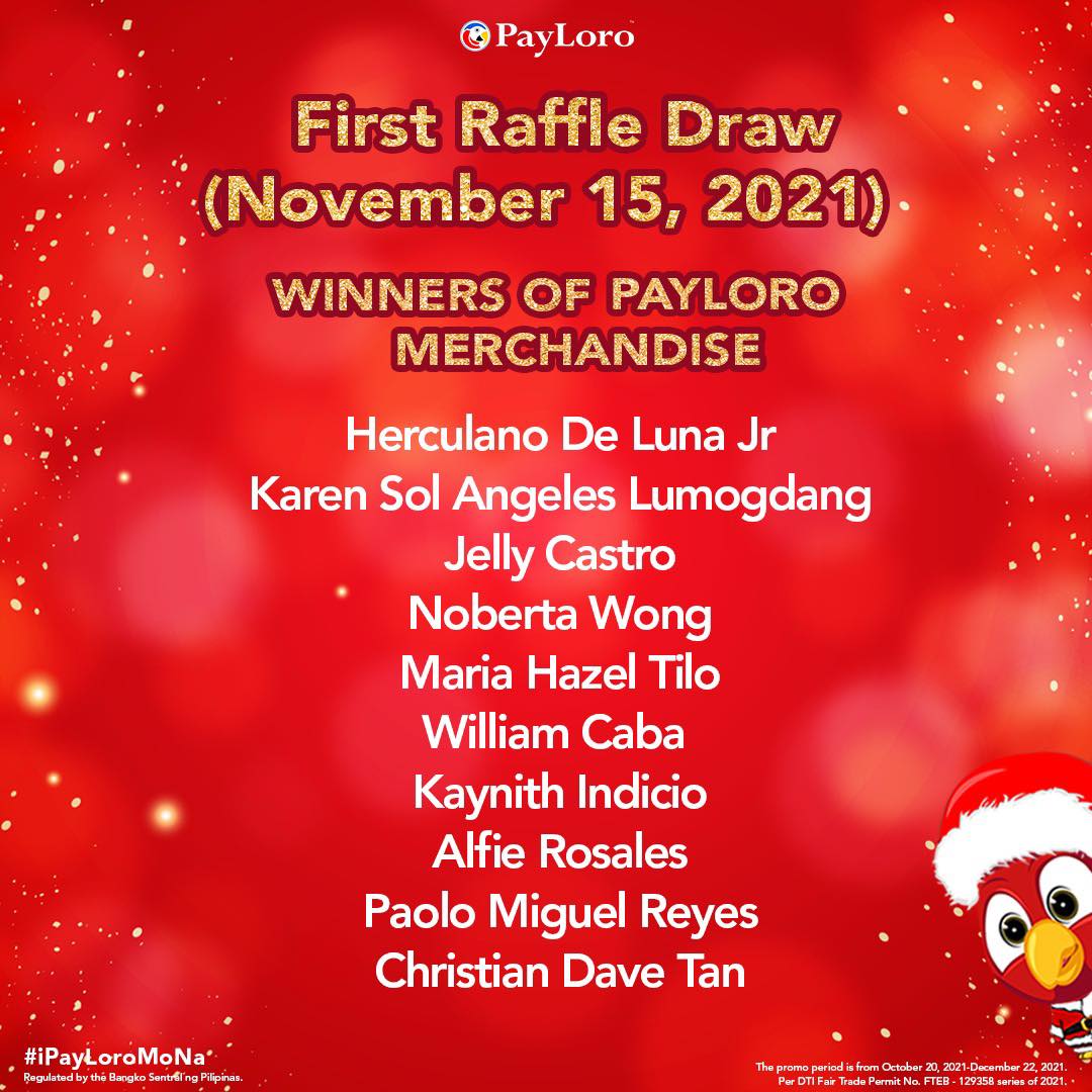 PayLoro - Congratulations to our FIRST HOLIDAY RAFFLE... | Facebook