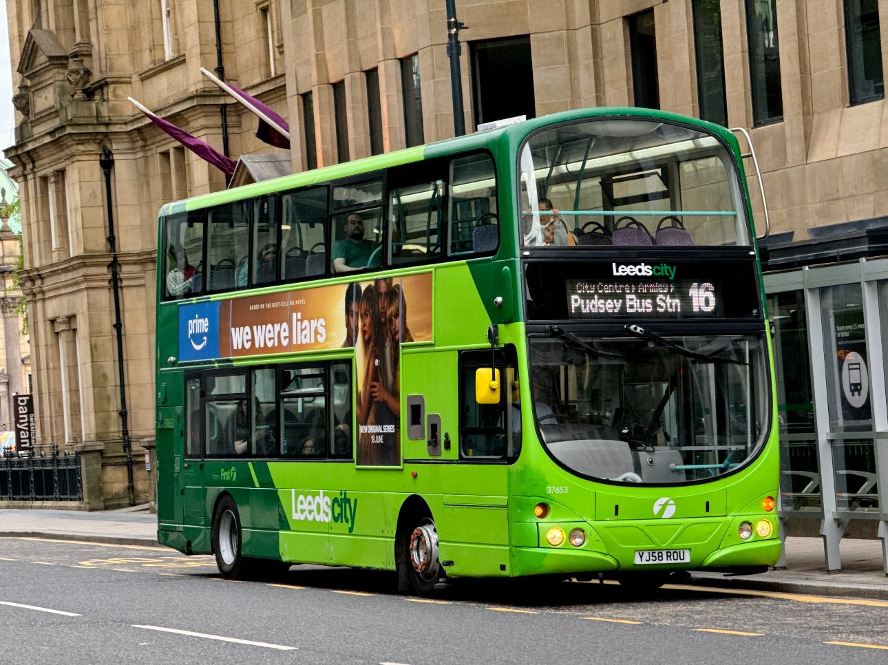 Friends of Buses and Coaches | First Leeds 37653 YJ58 ROU on the 16 to ...