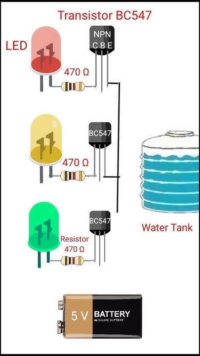 How its Works | This circuit diagram depicts a water level indicator ...