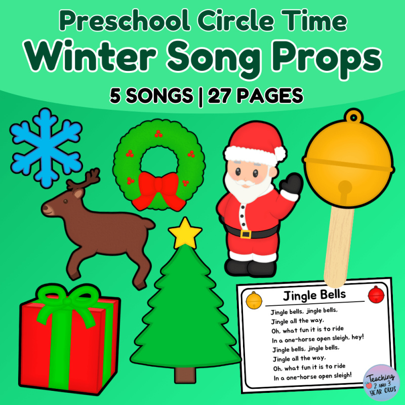 WINTER SONG PROPS Add these to your winter circle times!... - Teaching ...