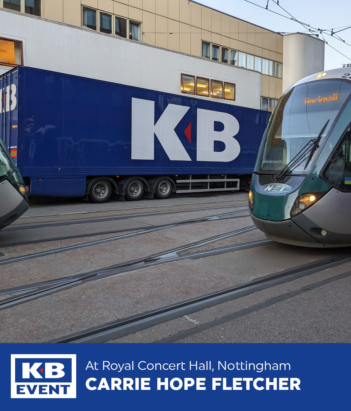 KB - Parked up outside the Royal Concert Hall in Nottingham working on ...