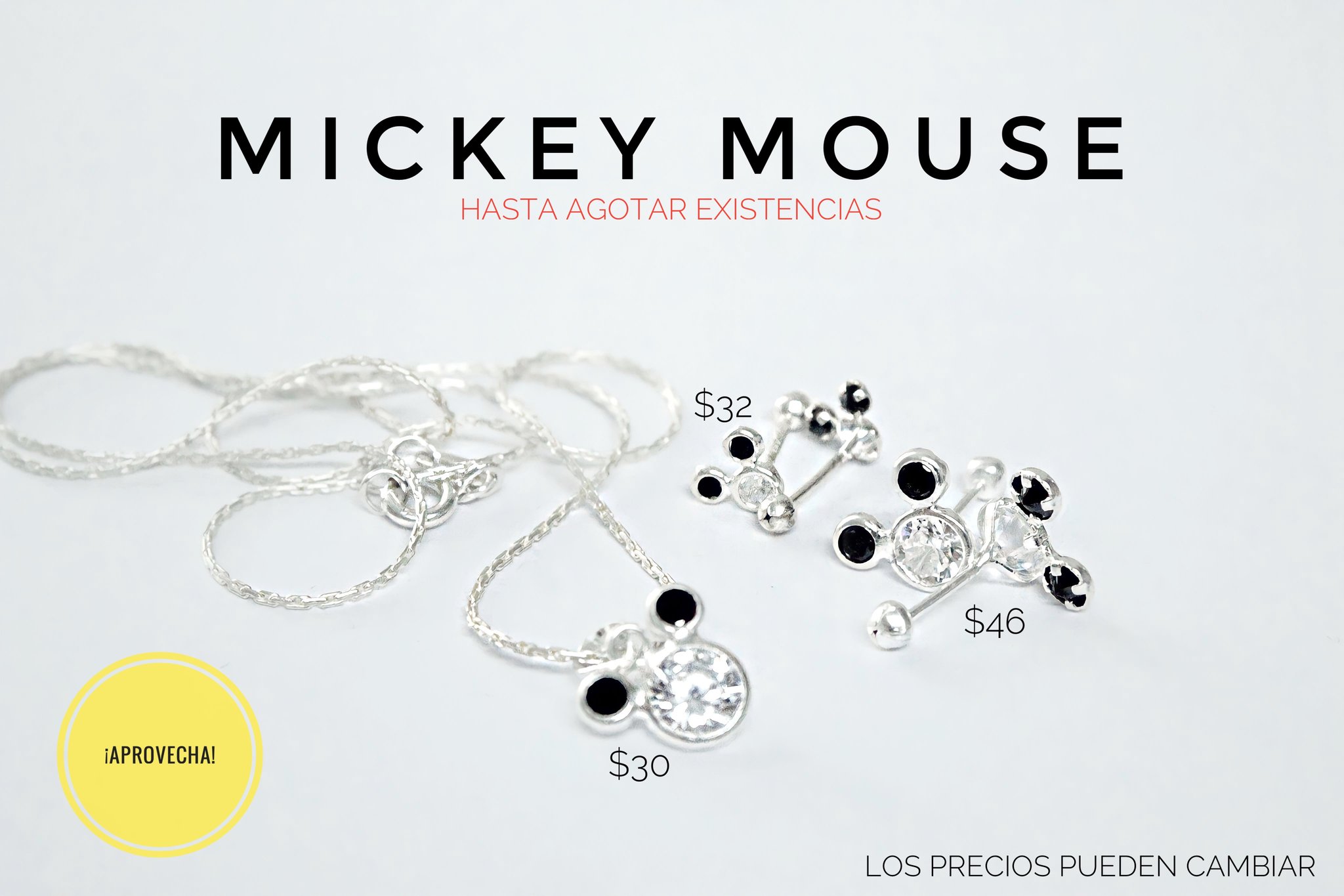 ¡MICKEY MOUSE!🖤 Luce algo único y... - Joyería Reyes GDL | Facebook