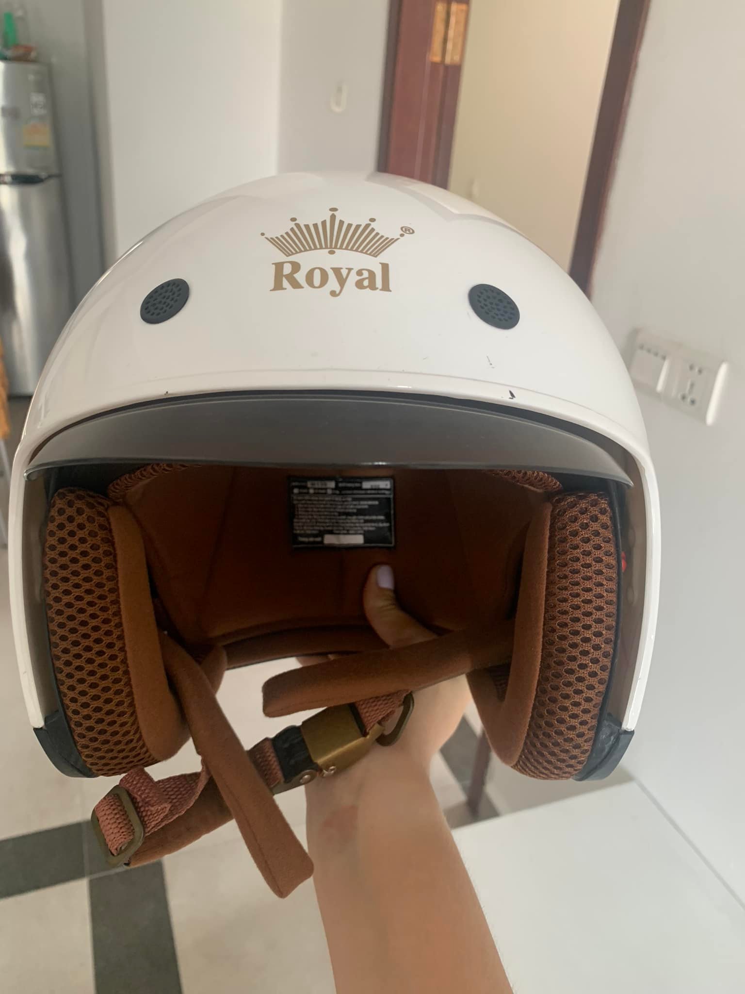 bike helmet phnom penh Demon Podium Full Face Bicycle Helmet- Tan/Black LARGE / Tan/Black / BRAIN TEASER AUDIO team styled Cycling Helmet | Decathlon Cambodia