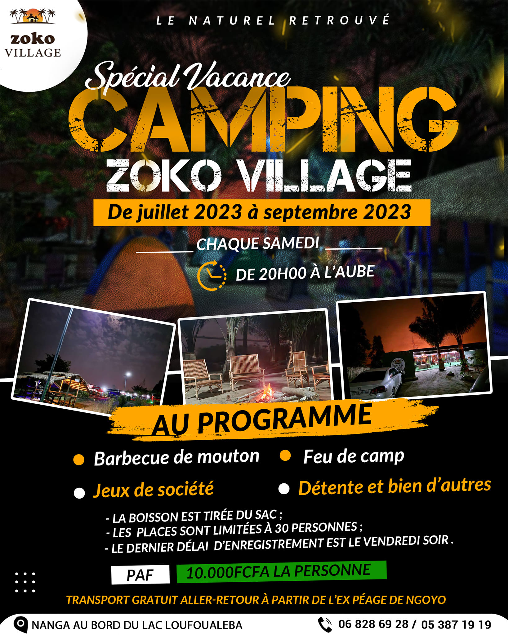 ⛺CAMPING 🏕 Zoko Village 🌳 de juillet à... - Roch ZOKO le Lion
