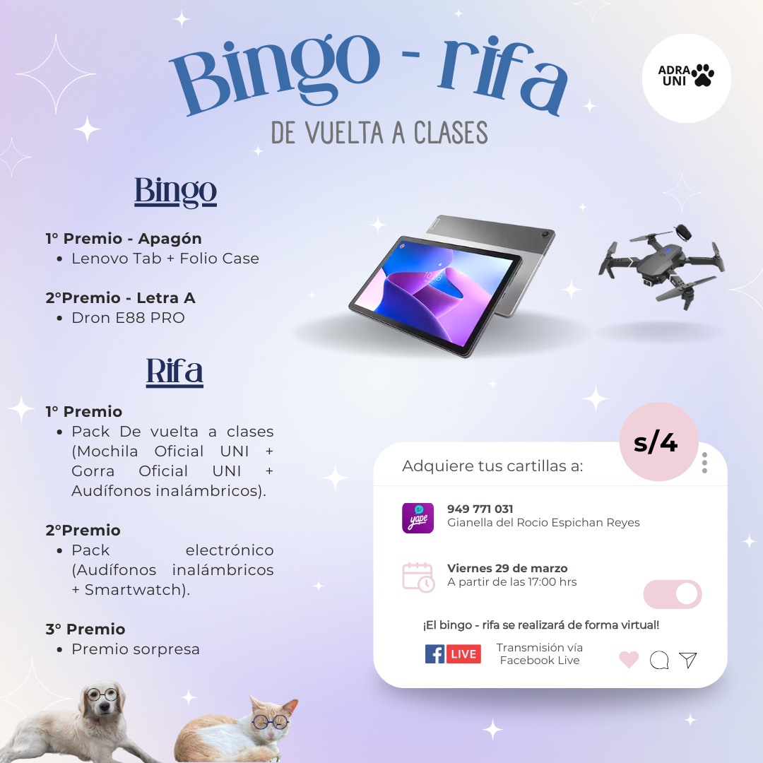 Adrauni Uni - BINGO DE VUELTA A CLASES! ️📚 Como partes de...