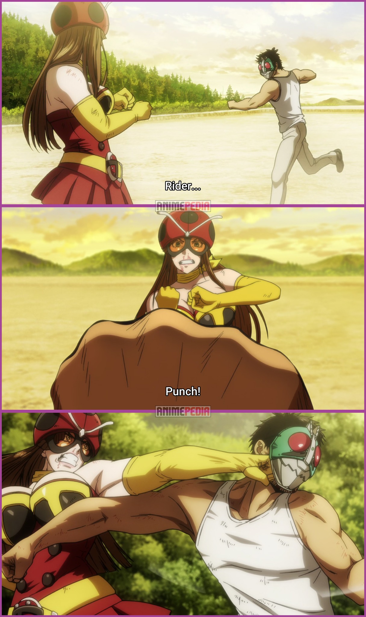 AnimePedia - Rider Punch Counter Anime: • Tojima Wants to Be a Kamen ...