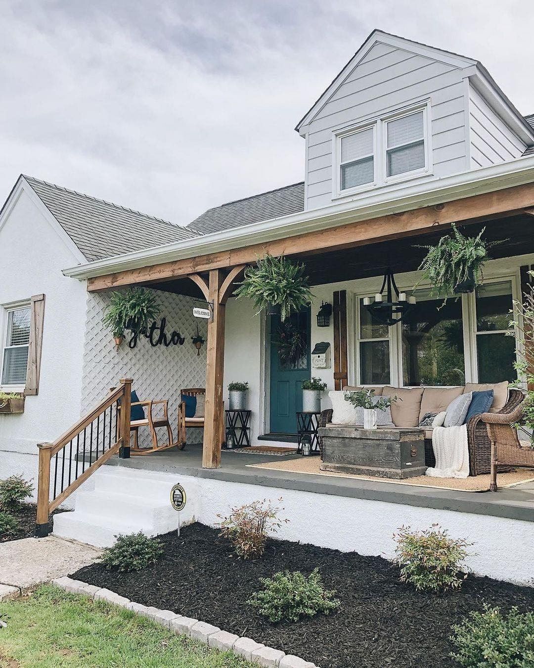 Farmhouse - A wraparound porch that feels like home sweet home 🤍 From ...