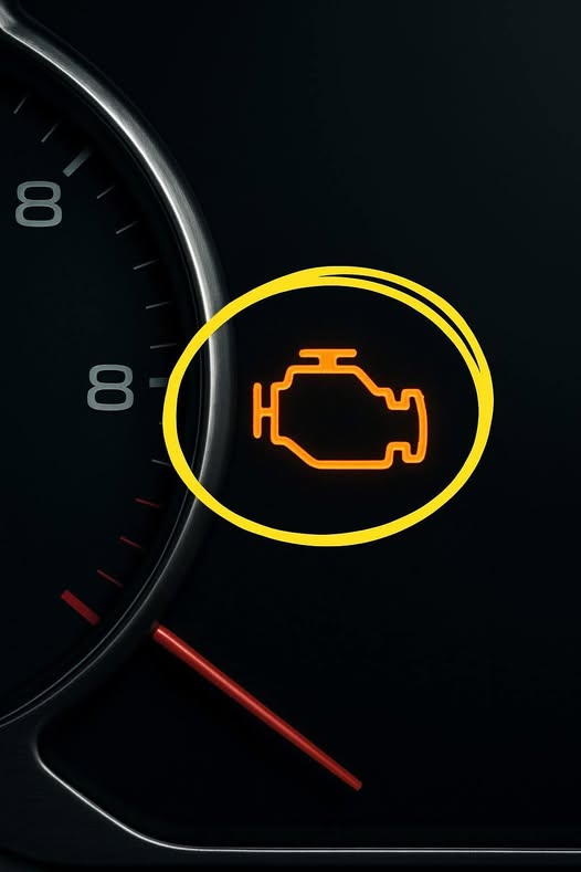 Outdoor - The electronic injection warning light on the car’s dashboard ...