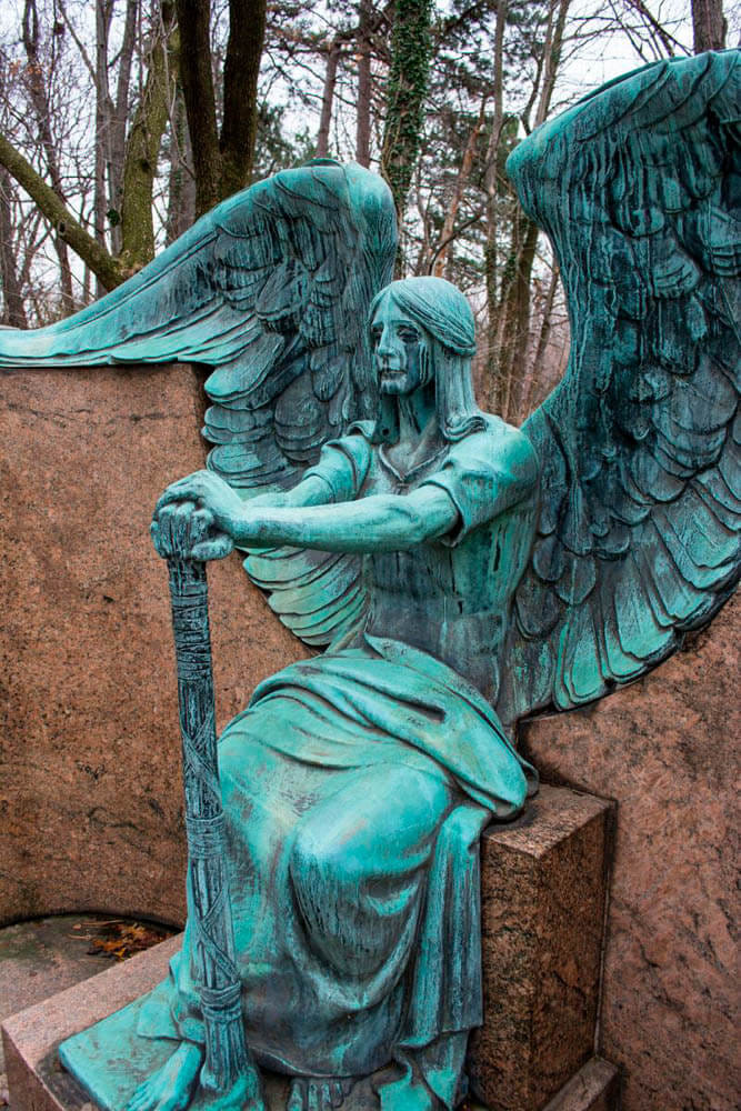 Herman Matzen's Angel of Death Victorious bronze sculpture