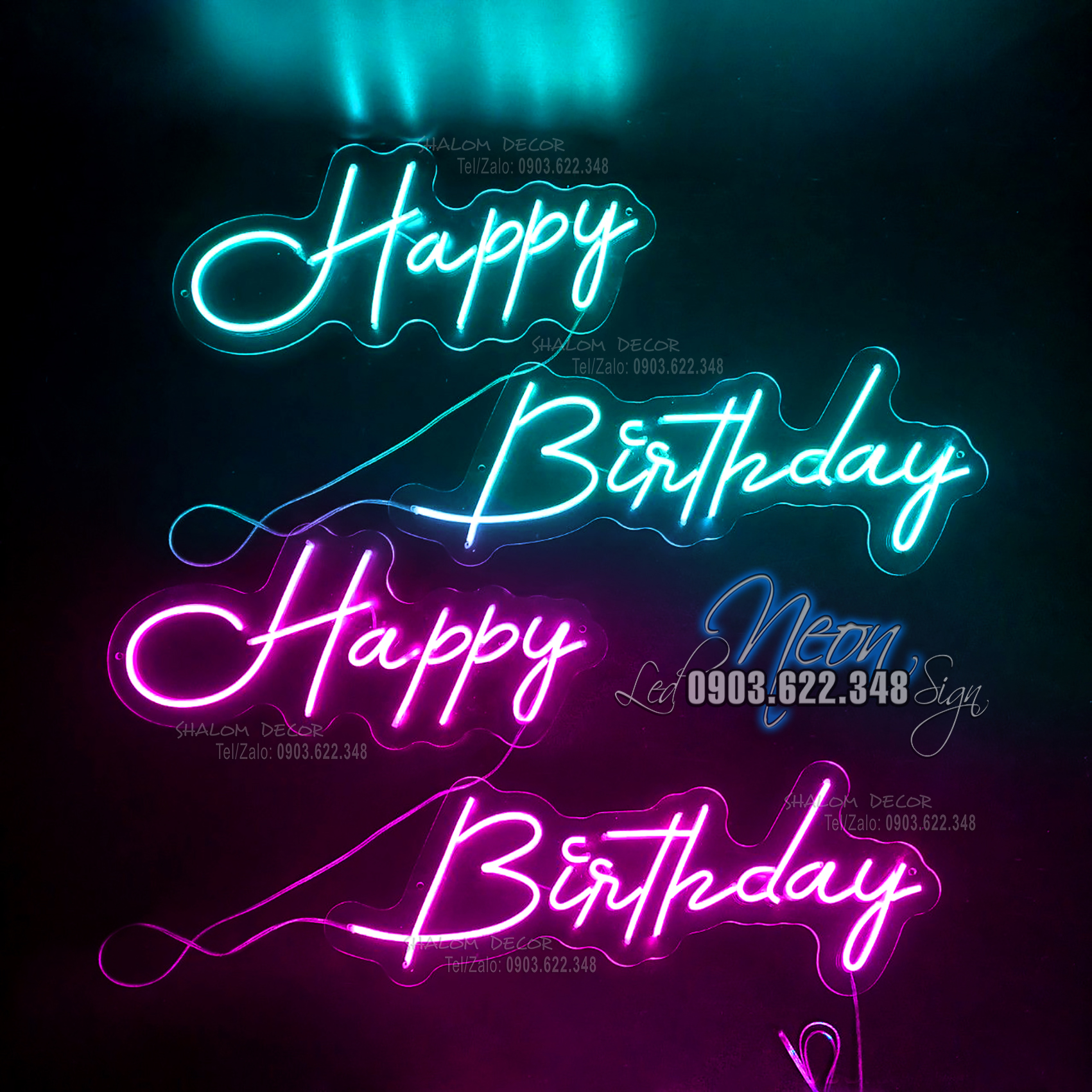 Chữ LOGO Mica - Đèn LED NEON Quảng Cáo - 💥 Làm chữ HAPPY BIRTHDAY đèn ...