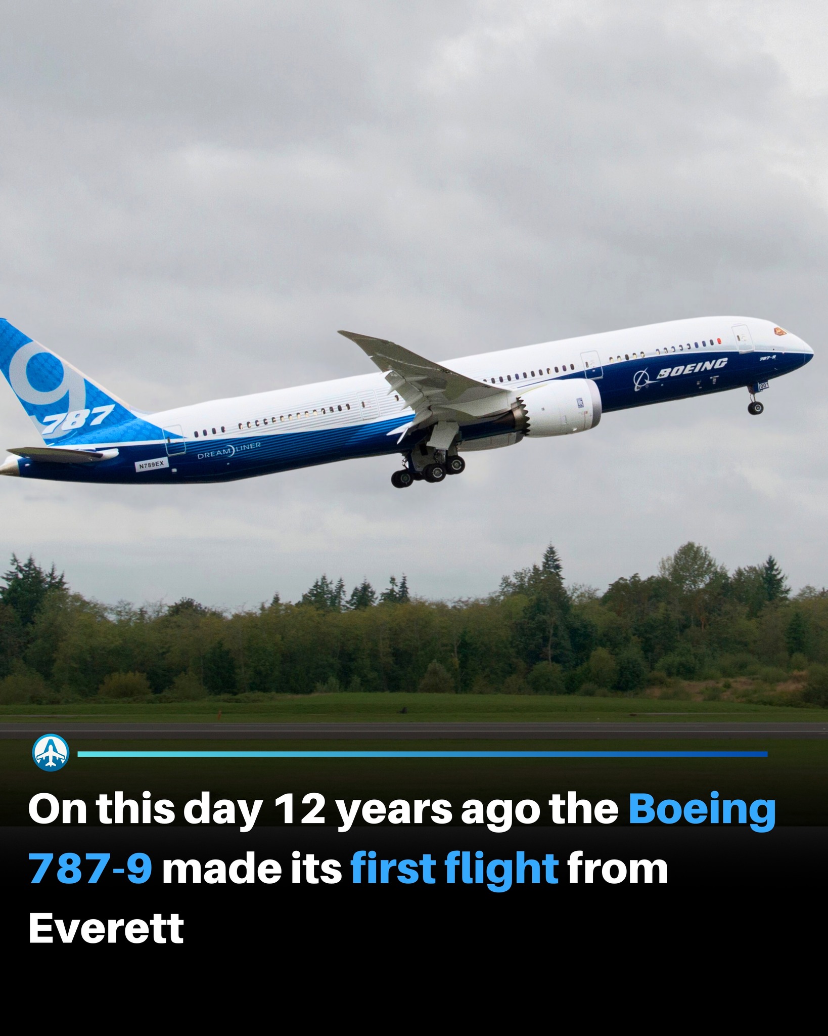 Boeing 787-9 Dreamliner's first flight anniversary