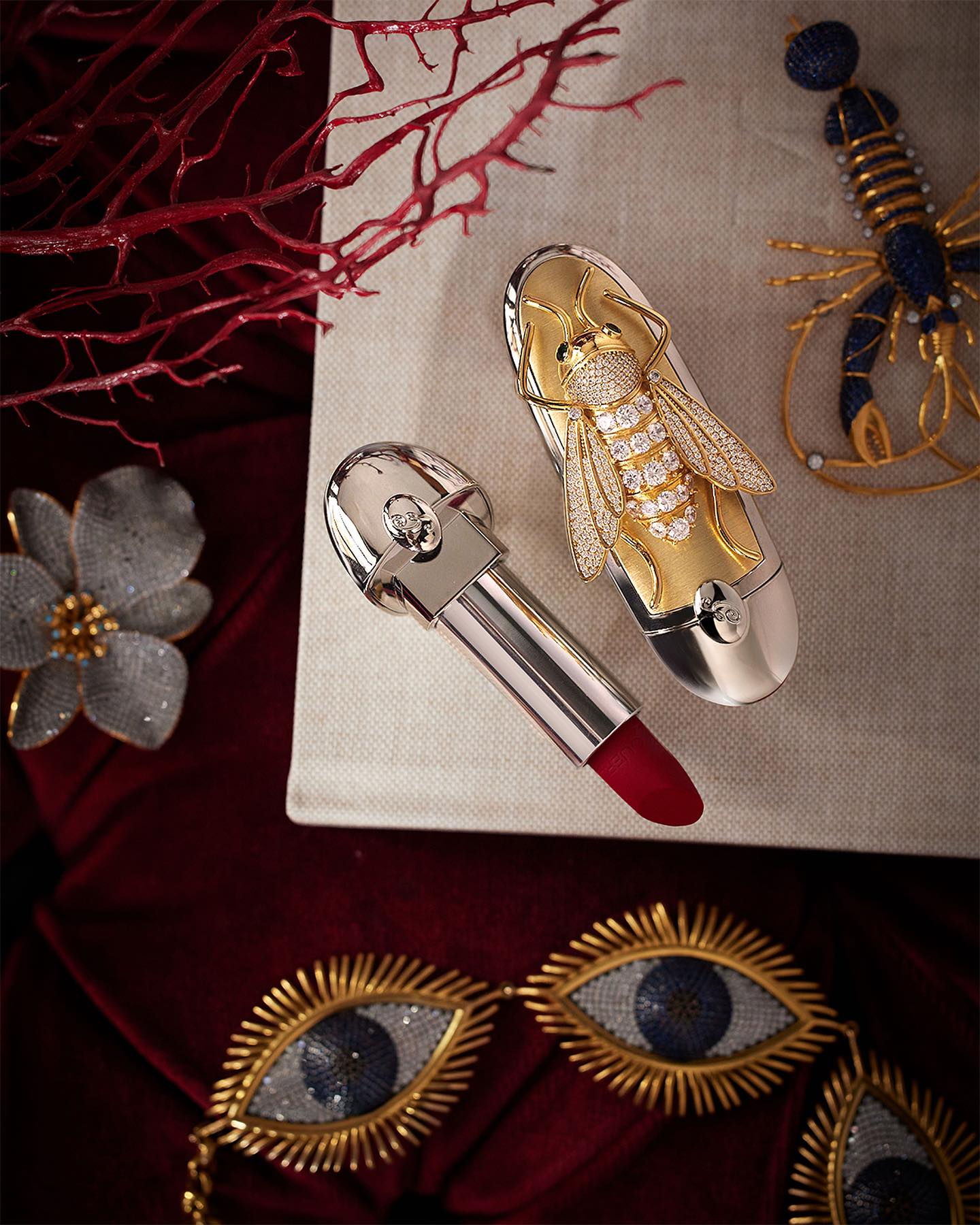 Guerlain's limited edition Rouge G Fantasy Bee case