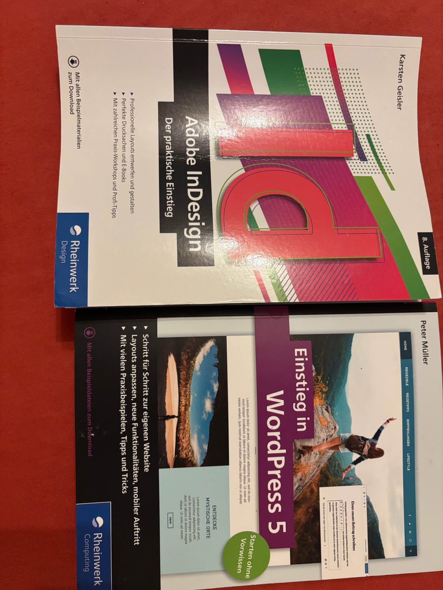 2 Fachbücher zu Adobe InDesign & WordPress 5 (Rheinwerk Verlag) - Books ...