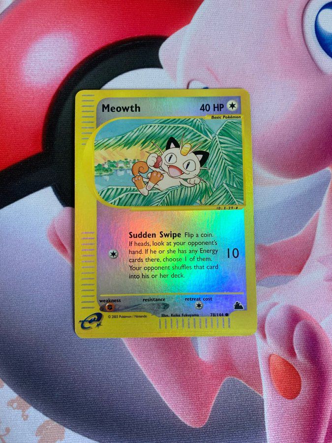 holographic meowth card Meowth (75/114) (Energy Holo) [Black and White]  Pokemon Plug