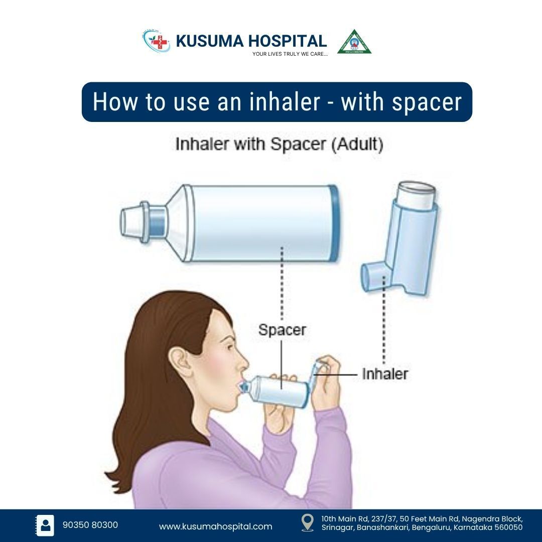 Kusuma Hospital - How to use an inhaler with a spacer – A... | Facebook