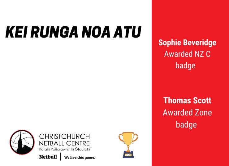 Congratulations to Sophie, and... - Mid Canterbury Netball | Facebook