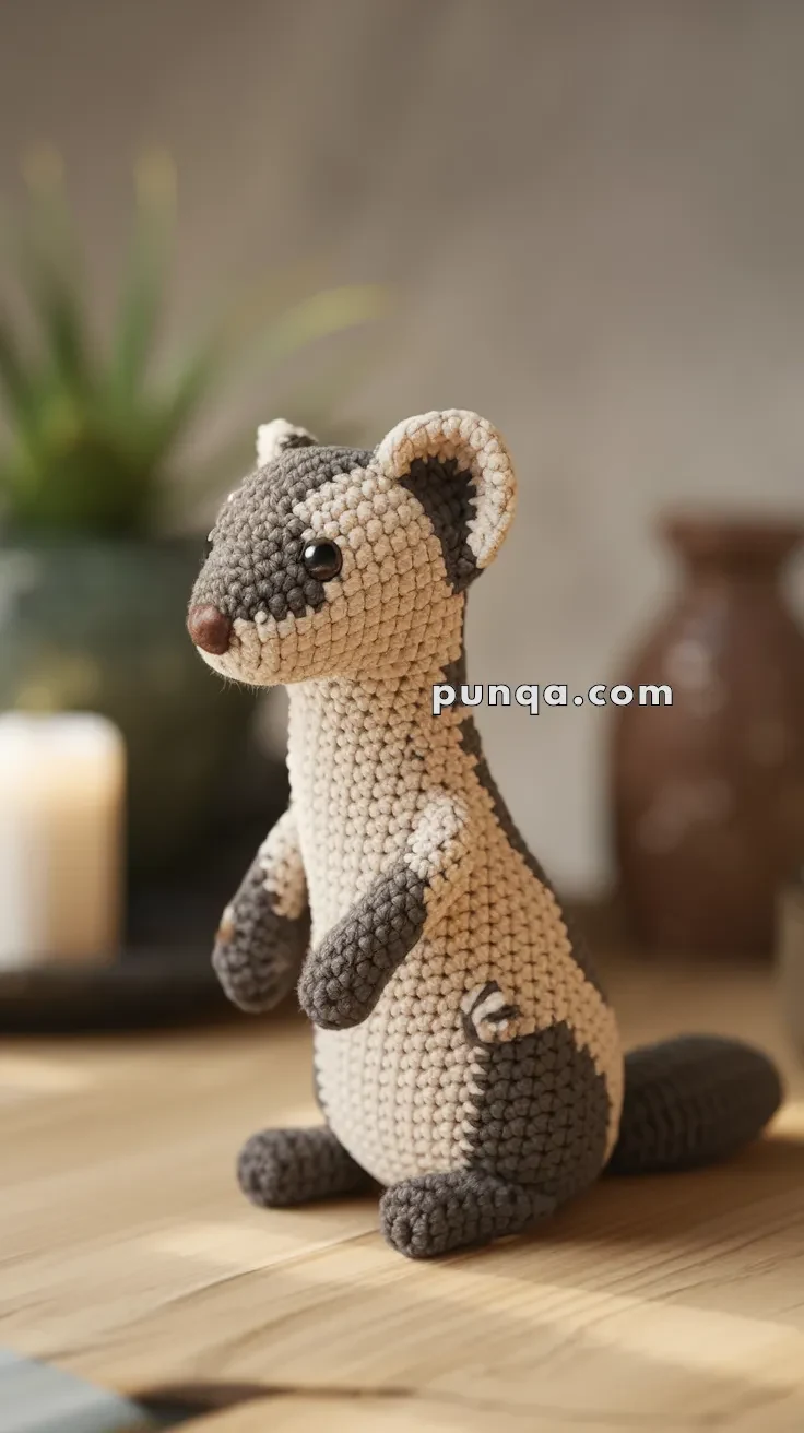 Punqa - https://punqa.com/free-amigurumi-weasel-crochet-pattern ...