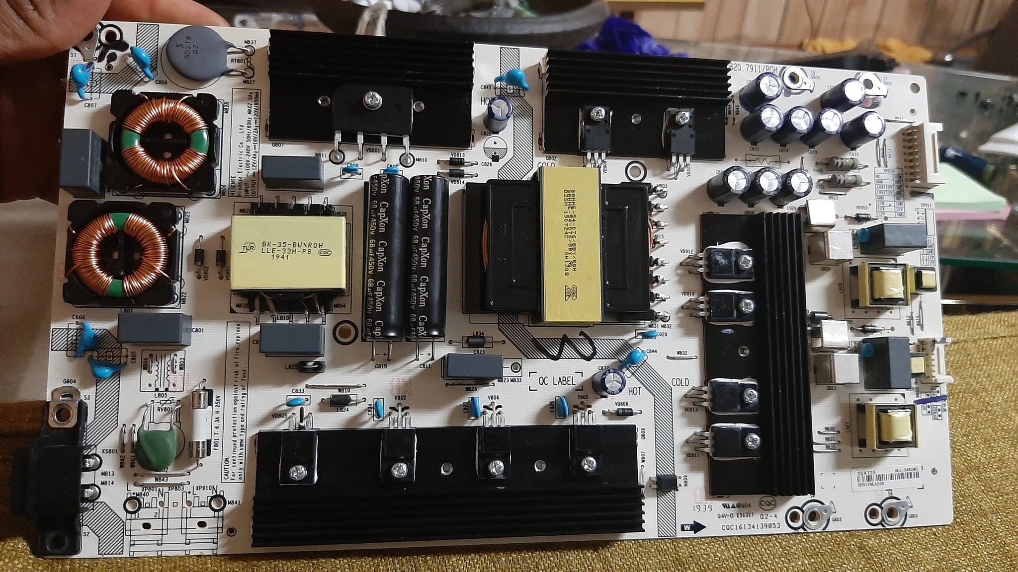 Replacement power supply for TV PCB CQC