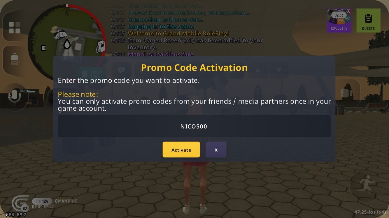 GRAND MOBILE: RP( International)🎮🎮 | EVERYONE LOW LEVEL USE THIS PROMO ...