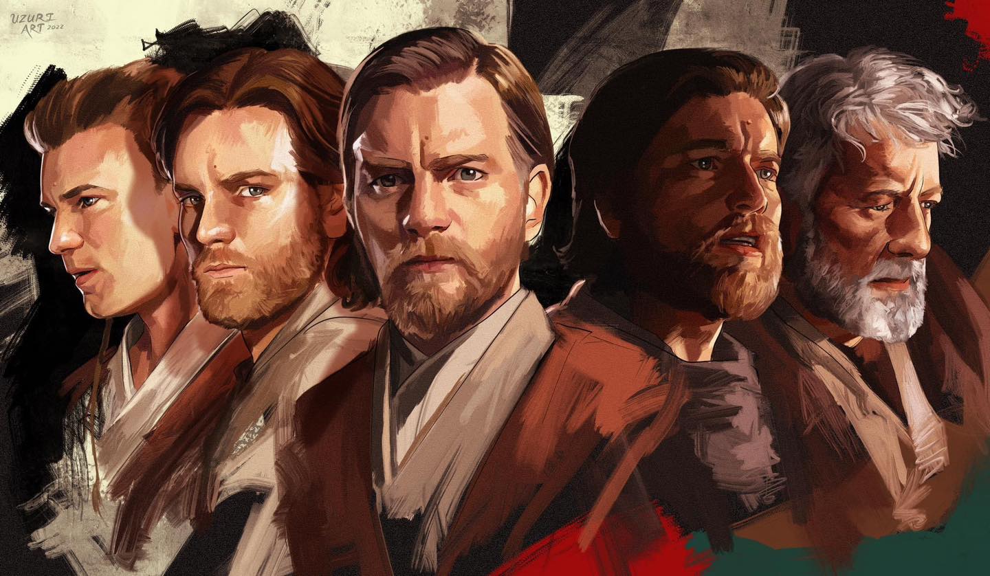 The evolution of Obi-Wan Kenobi By @uzuriart (IG) #StarWars
