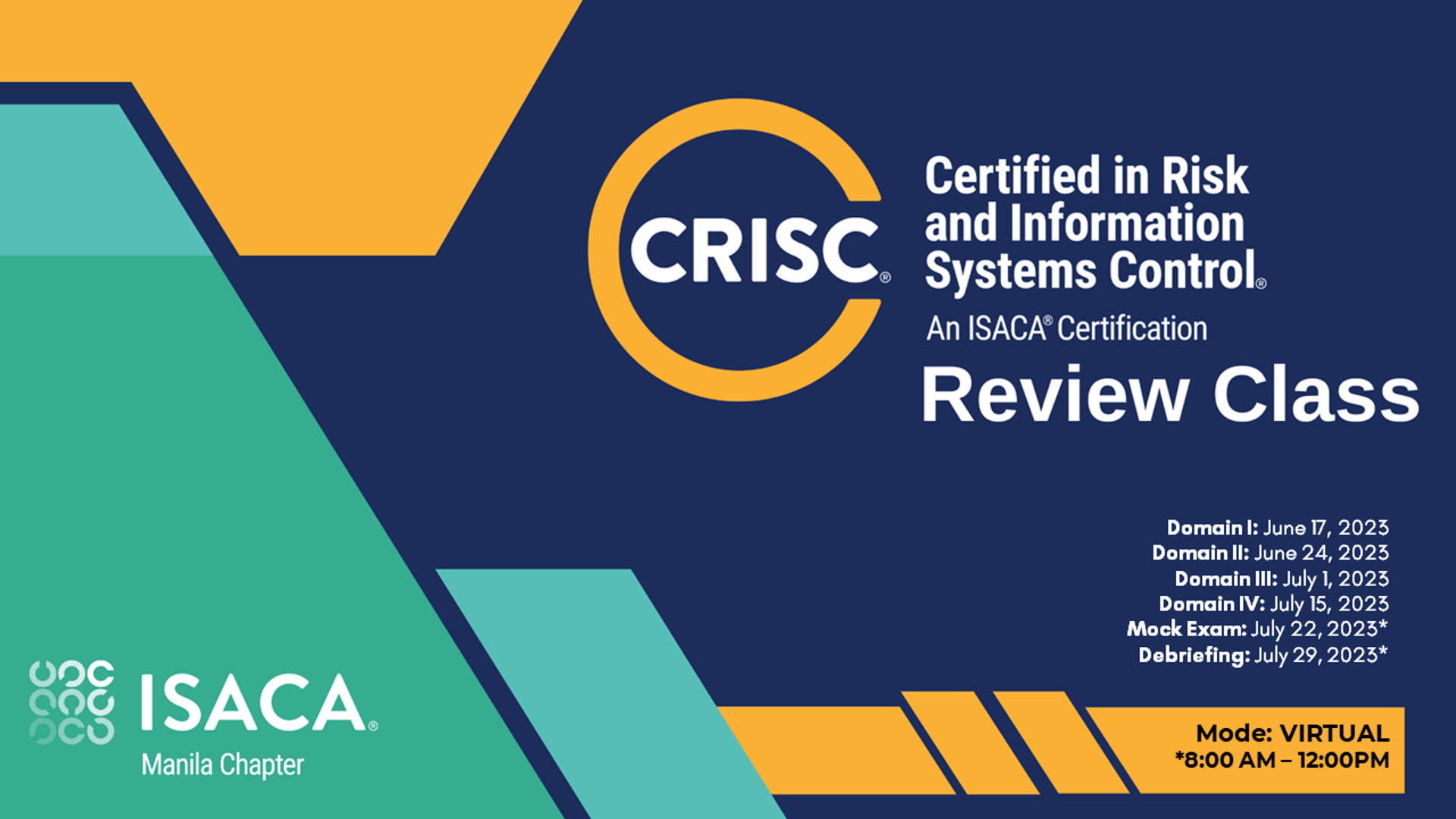ISACA - CRISC is the most current and rigorous assessment available to ...