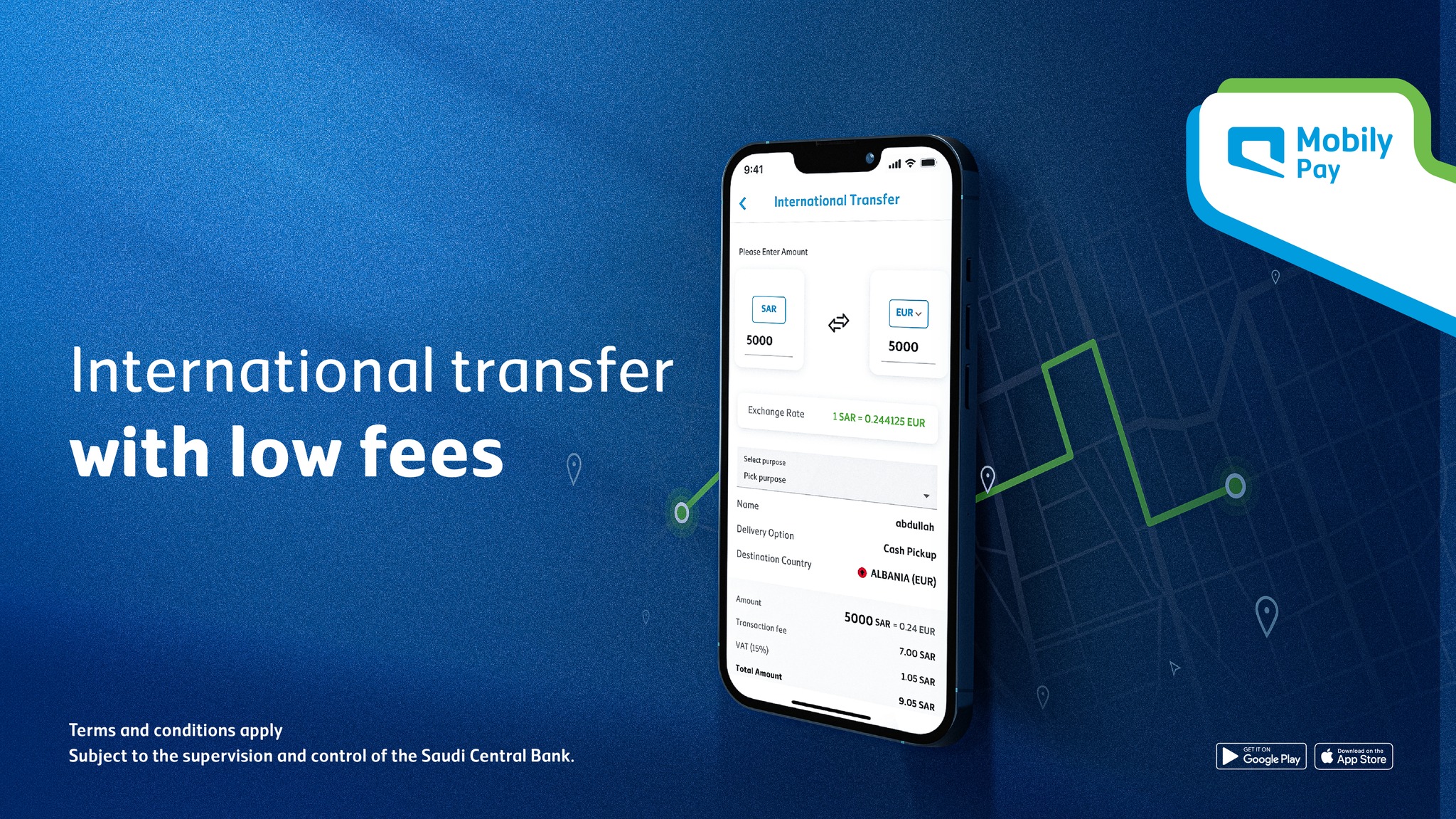 Mobily Pay - حوالتك الدولية مع #MobilyPay بسرعة أكبر وأقل...