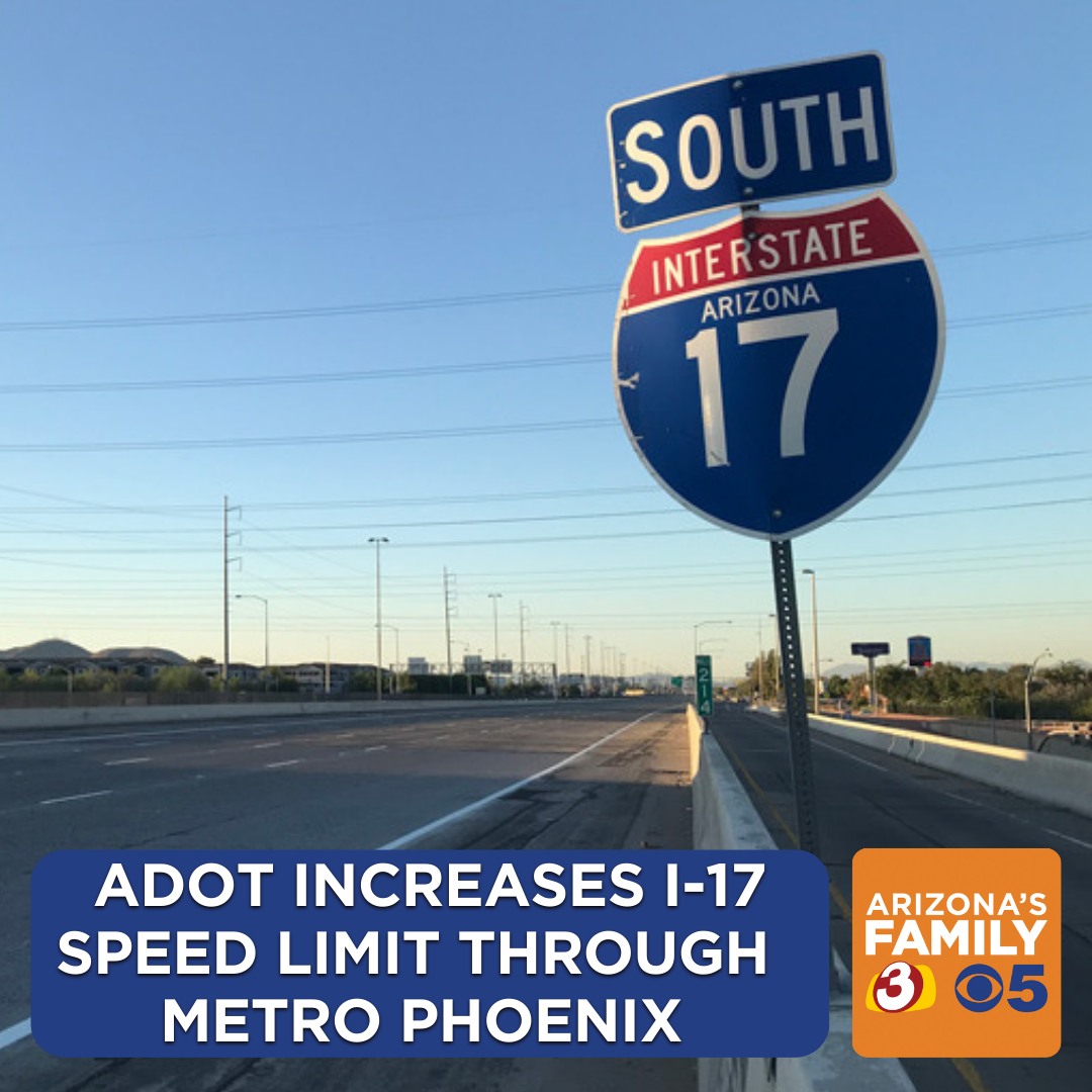 JUST IN: I-17 speed limit officially... - azfamily 3TV CBS 5