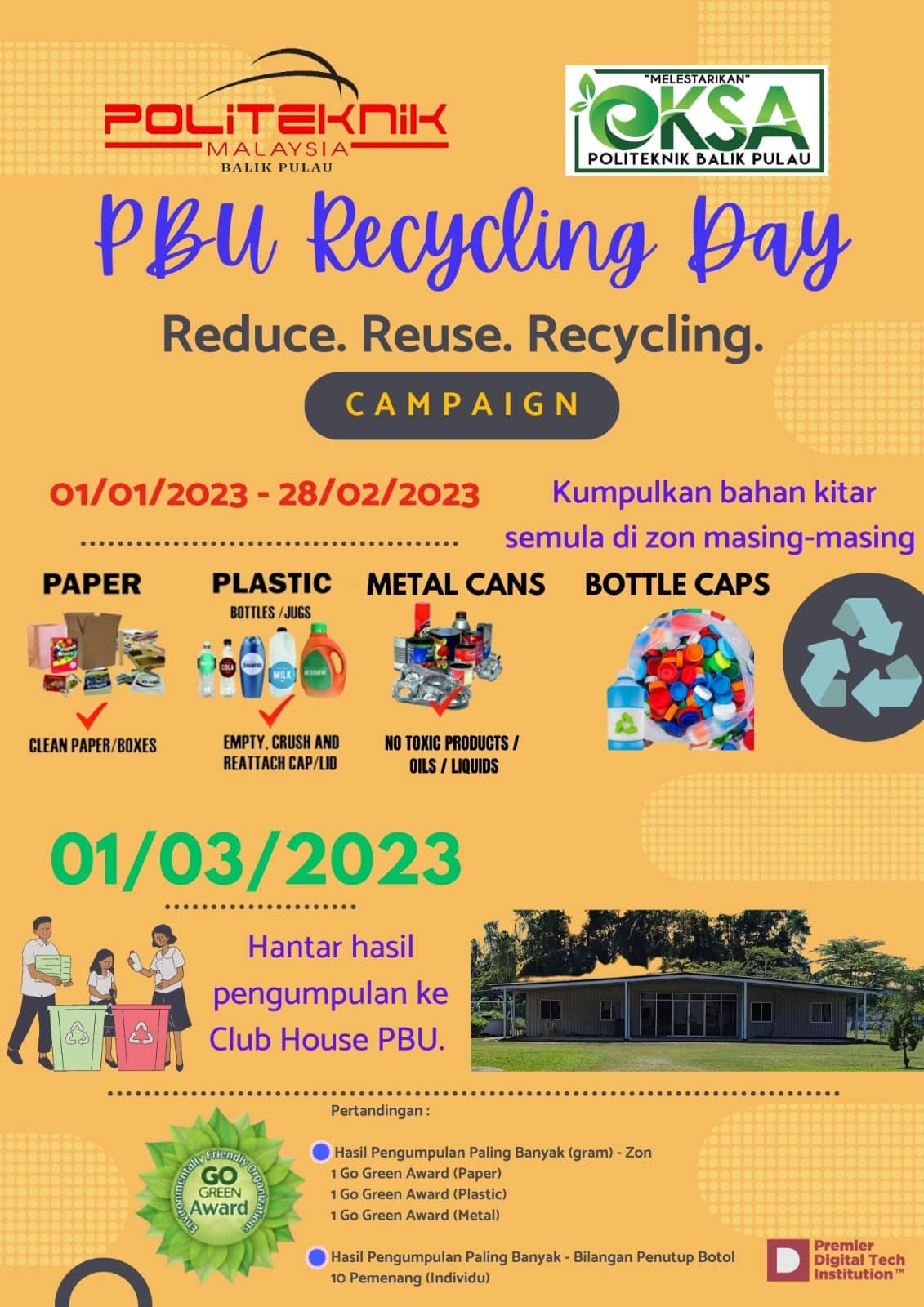 ♻️ PBU Recycling Day ♻️ Jom 🔊,... - Politeknik Balik Pulau