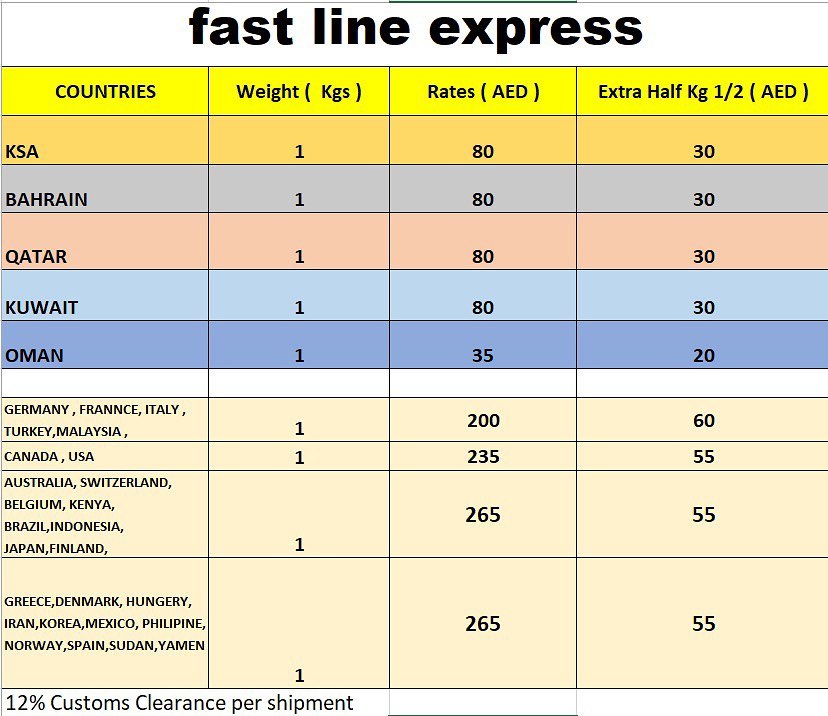 فاست لاين اكسبريس Fast Line Express | Sharjah