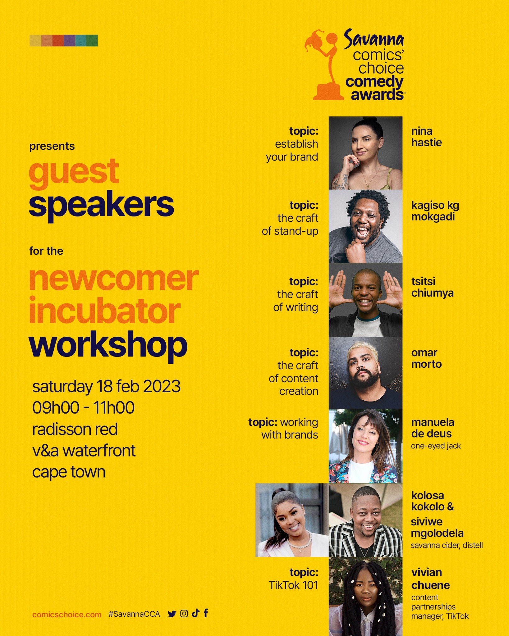 Meet the speakers at the... - Comics' Choice Comedy Awards