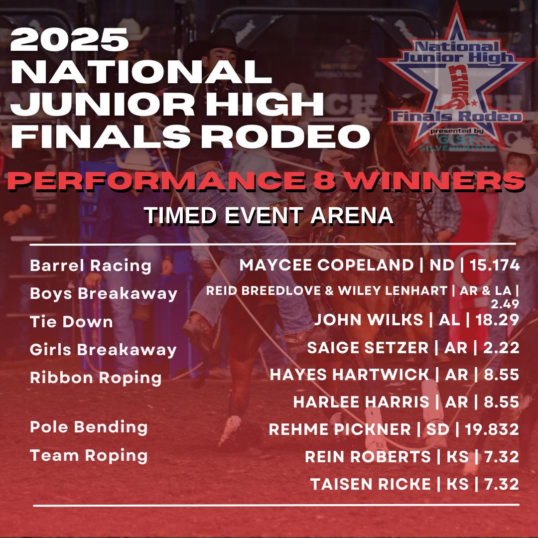 National Junior High Finals Rodeo 2026 NJHFR ⚽🔴 | 𝐏𝐞𝐫𝐟𝐨𝐫𝐦𝐚𝐧𝐜𝐞 𝟖 𝐑𝐞𝐬𝐮𝐥𝐭𝐬 ...