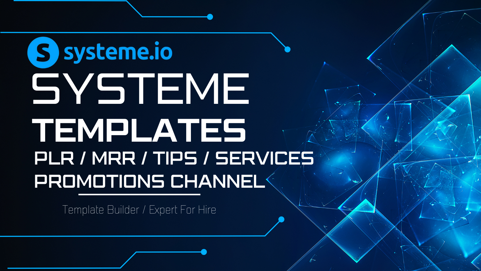 FREE Systeme.io Templates / Tips / PLR / MRR Promotions Channel | Facebook