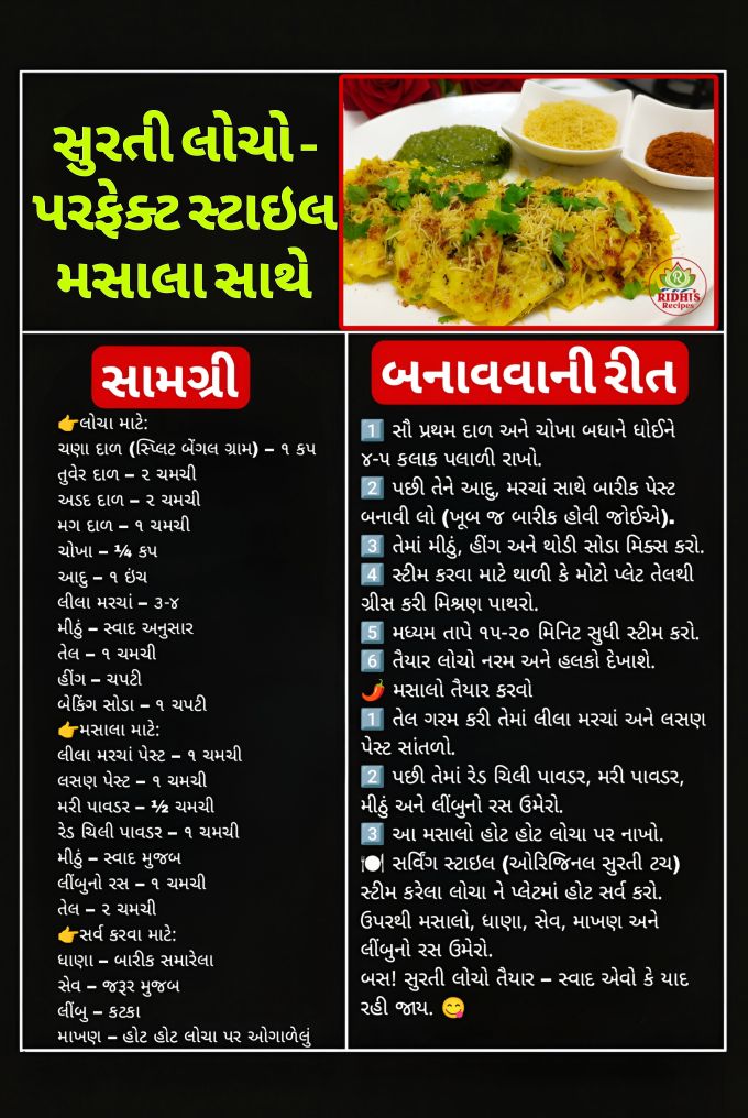 Ridhis - Once You Try This Surti Locho Recipe, You’ll Never Forget the ...