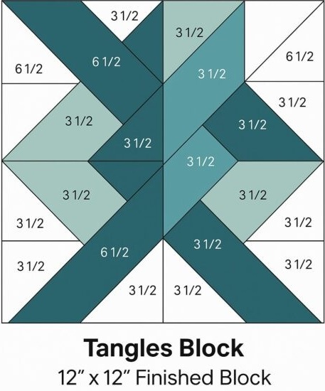 All in Crafts - How to Create the Stunning “Tangles Block”... | Facebook