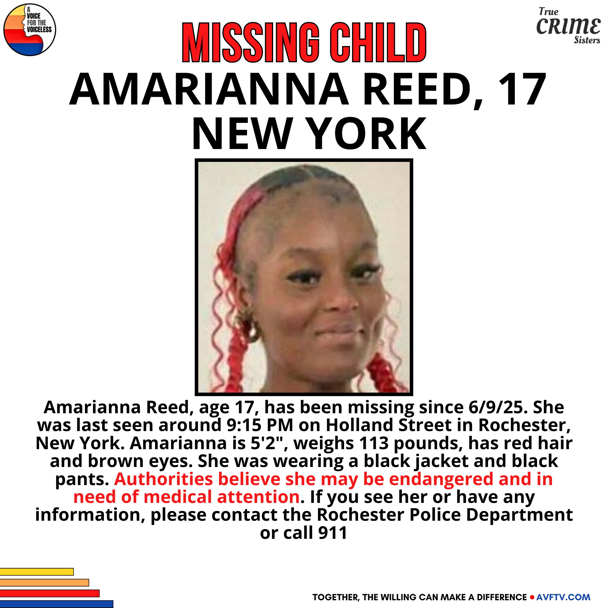 A Voice - 🚨 MISSING ENDANGERED JUVENILE 🚨 The Rochester Police ...