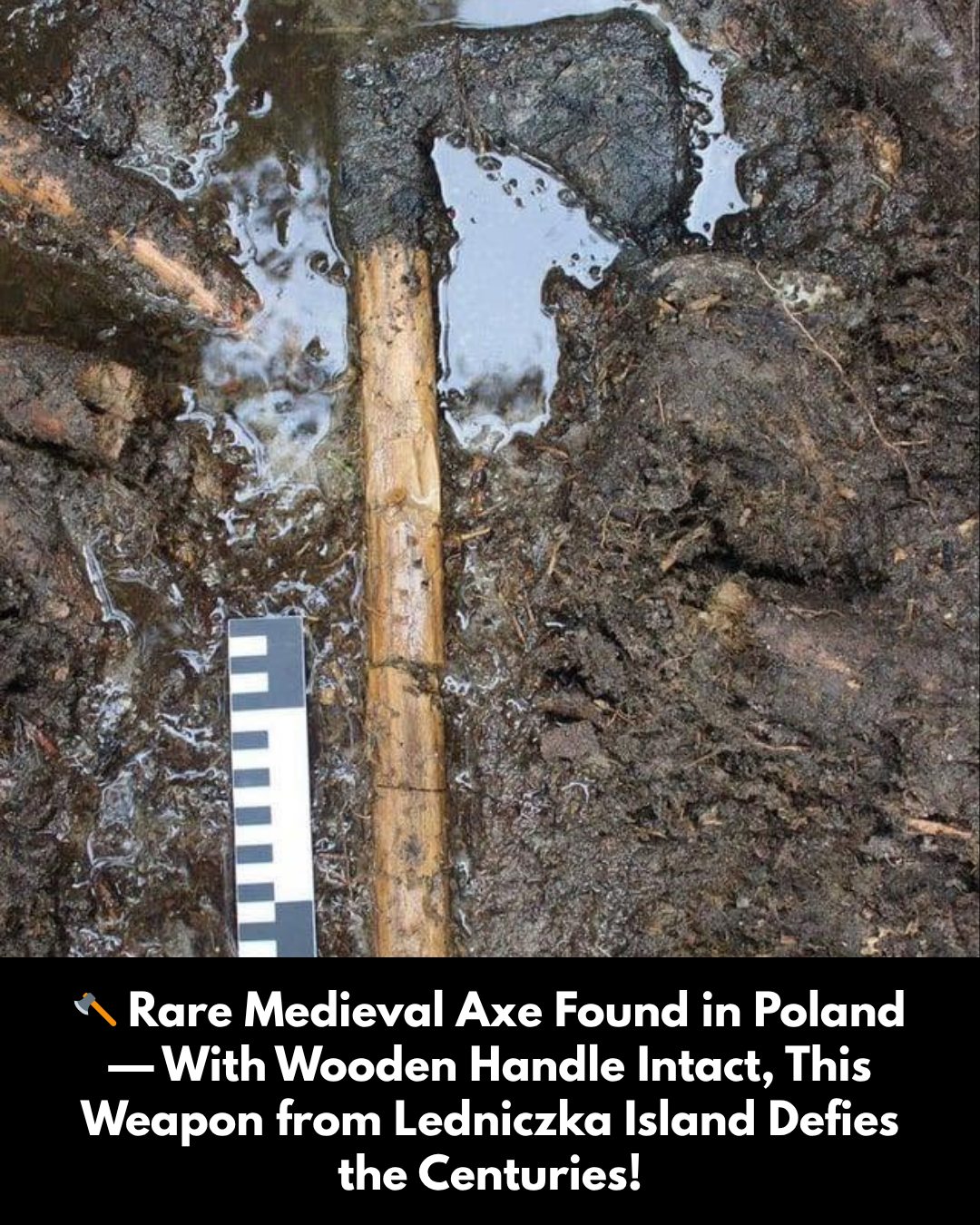 Silver - The discovery of a medieval axe with its preserved wooden ...